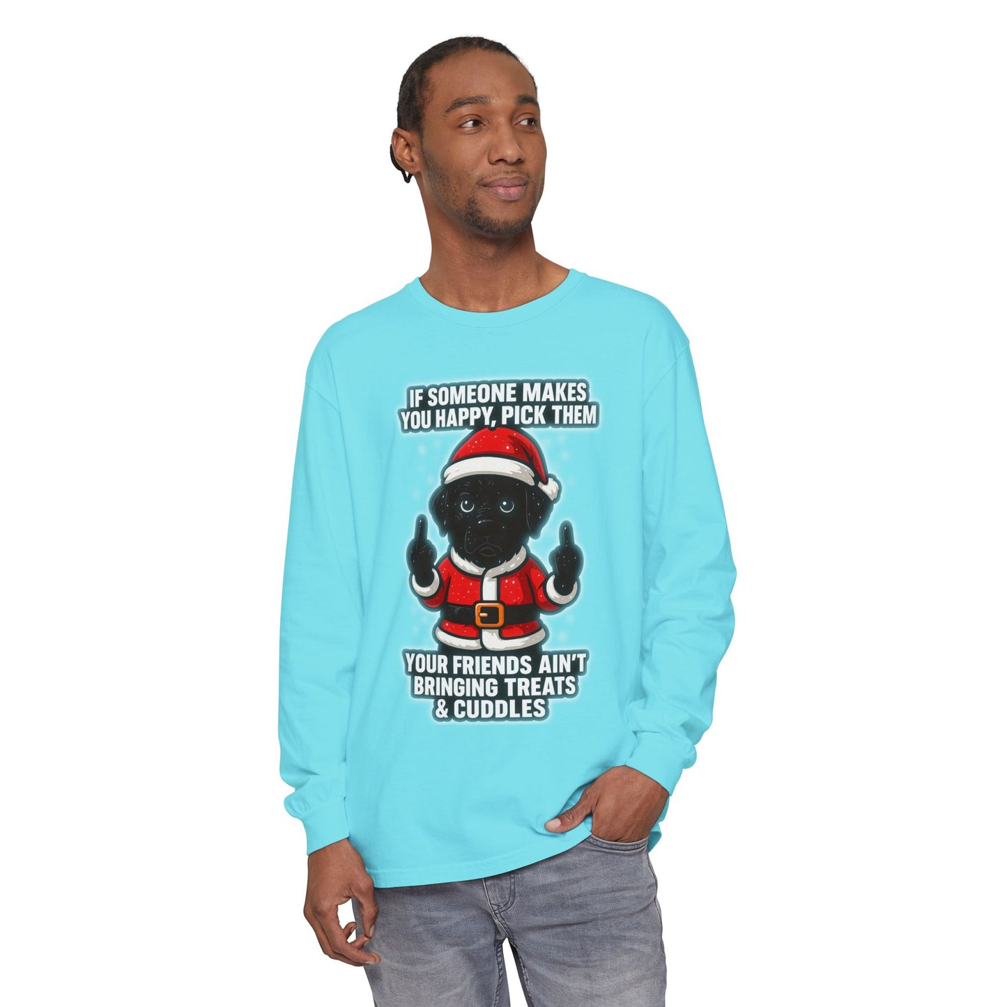 BS WETWEAR  SANTA PAWS: WET, WILD & NAUGHTY LONG SLEEVE T-SHIRT
