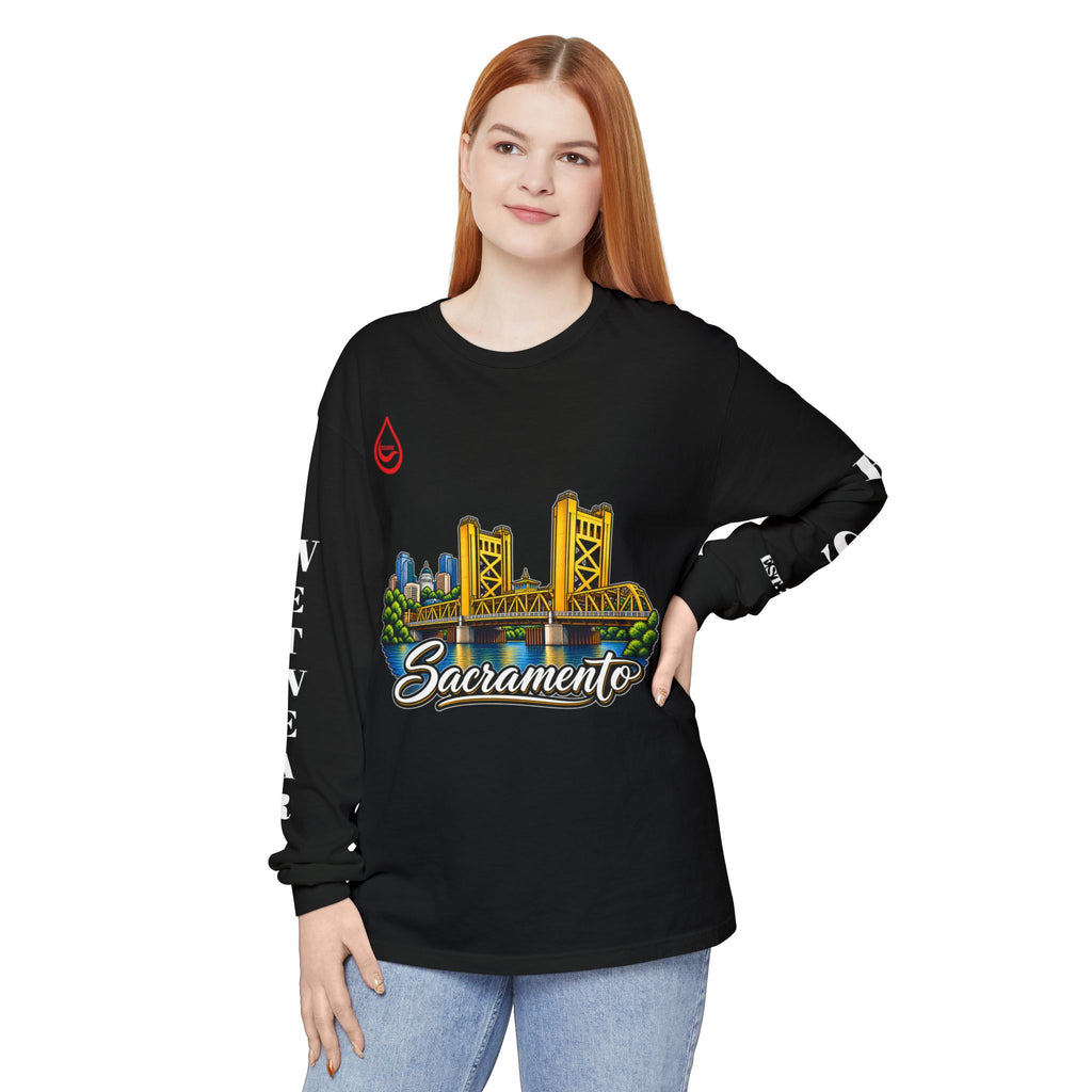 BS WETWEAR SACRAMENTO 916 CITY VIBES LONG SLEEVE T-SHIRT