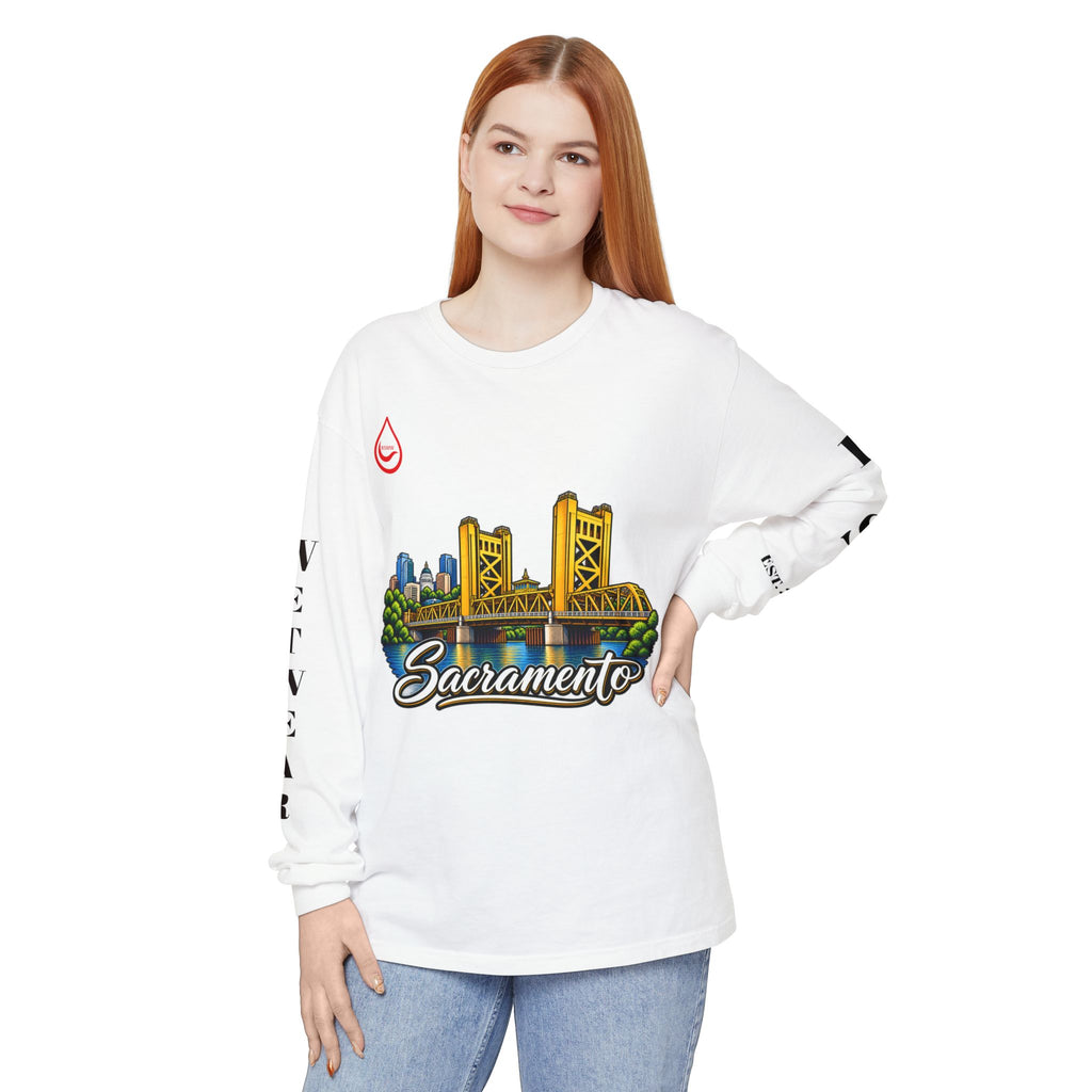 BS WETWEAR SACRAMENTO 916 CITY VIBES LONG SLEEVE T-SHIRT