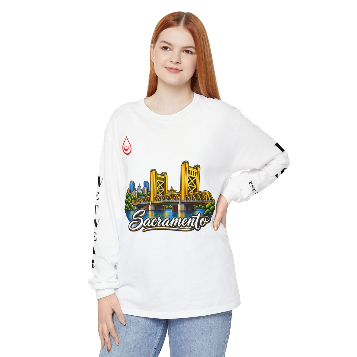 BS WETWEAR SACRAMENTO 916 CITY VIBES LONG SLEEVE T-SHIRT