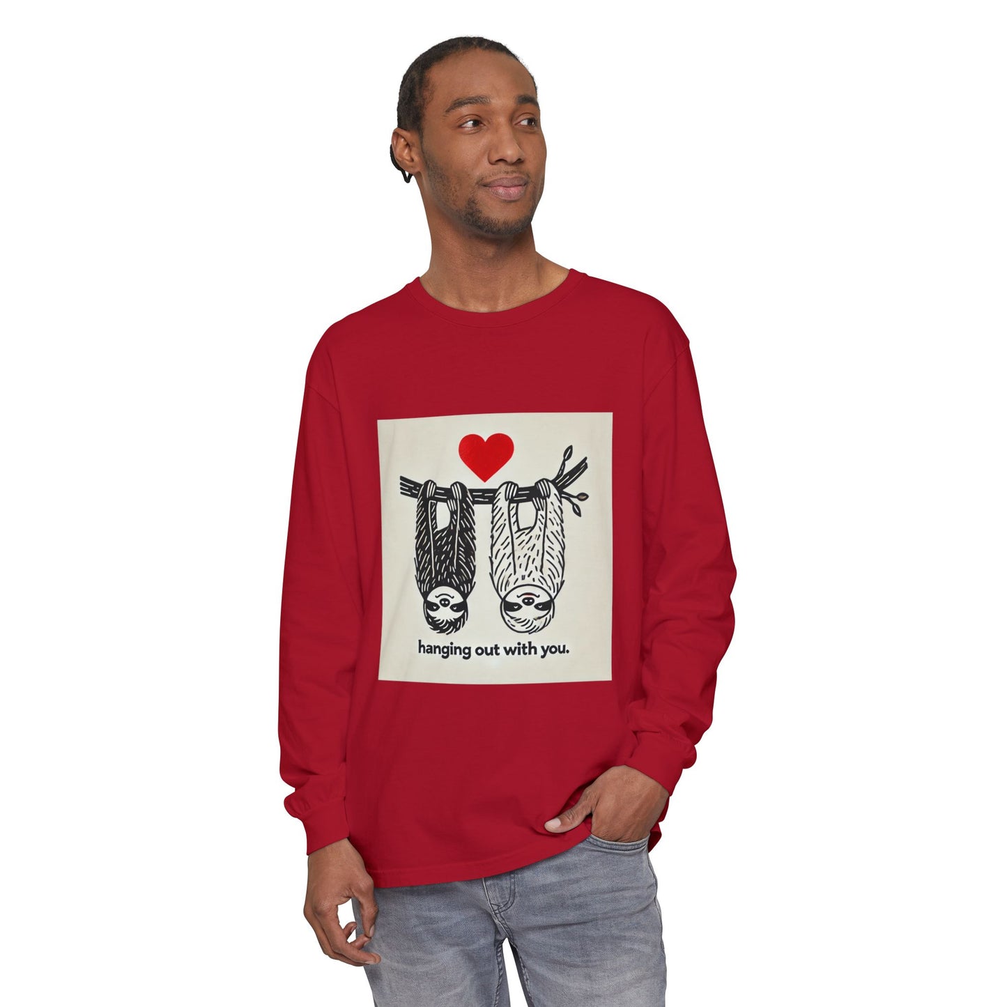 BS WETWEAR DUO SLOTH VDAY LONG SLEEVE T-SHIRT