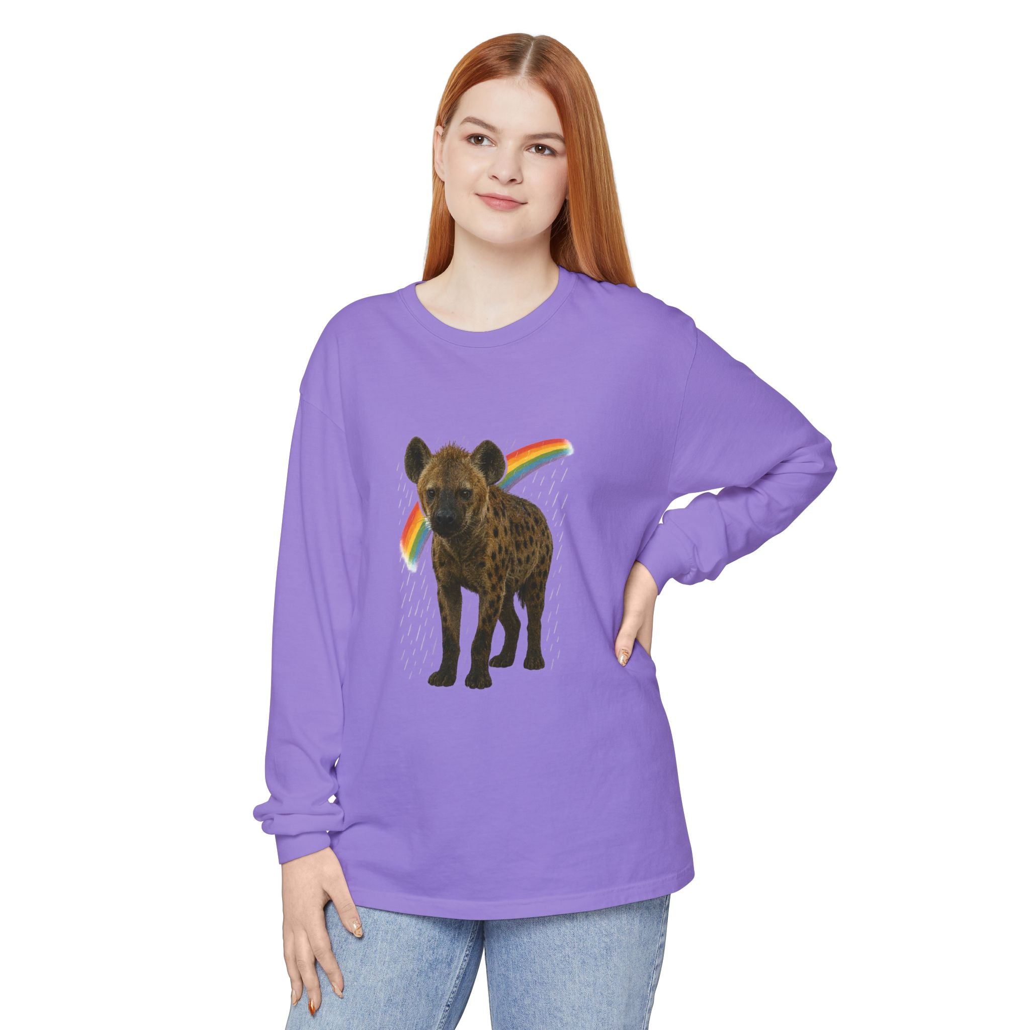 BS WETWEAR SOAKED & SASSY HYENA LONG SLEEVE T-SHIRT