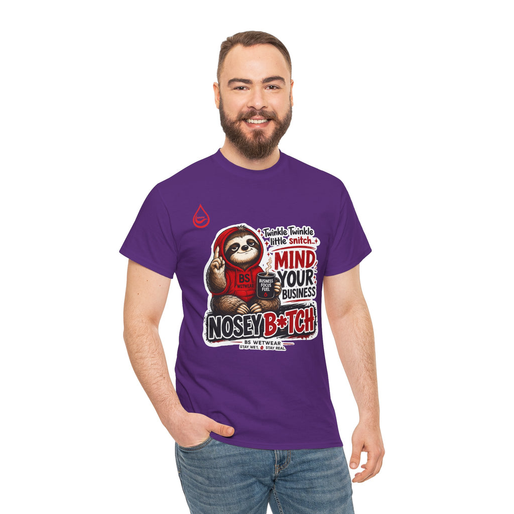 BS WETWEAR COFFEE FIRST GOSSIP NEVER T-SHIRT