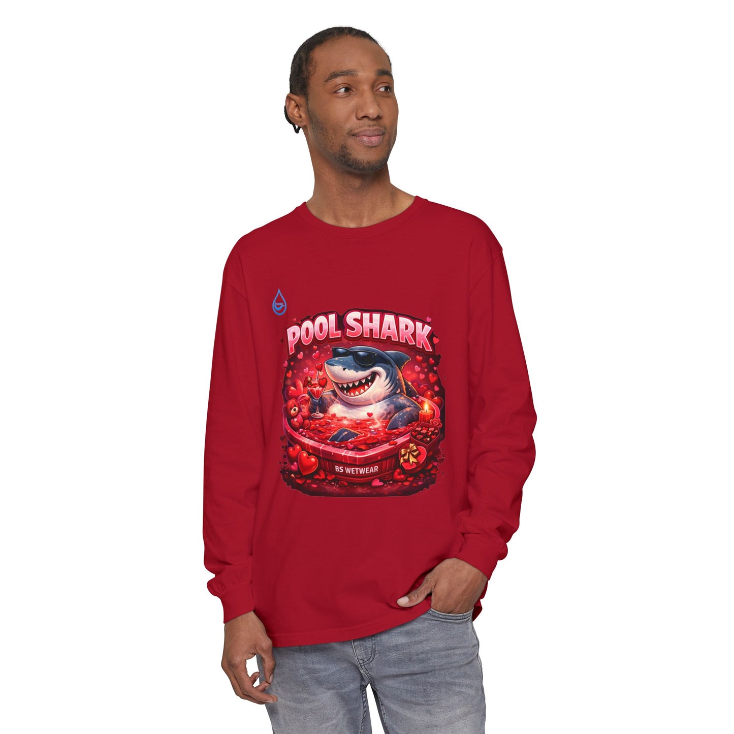 BS WETWEAR SHARK IN LOVE LONG SLEEVE T-SHIRT