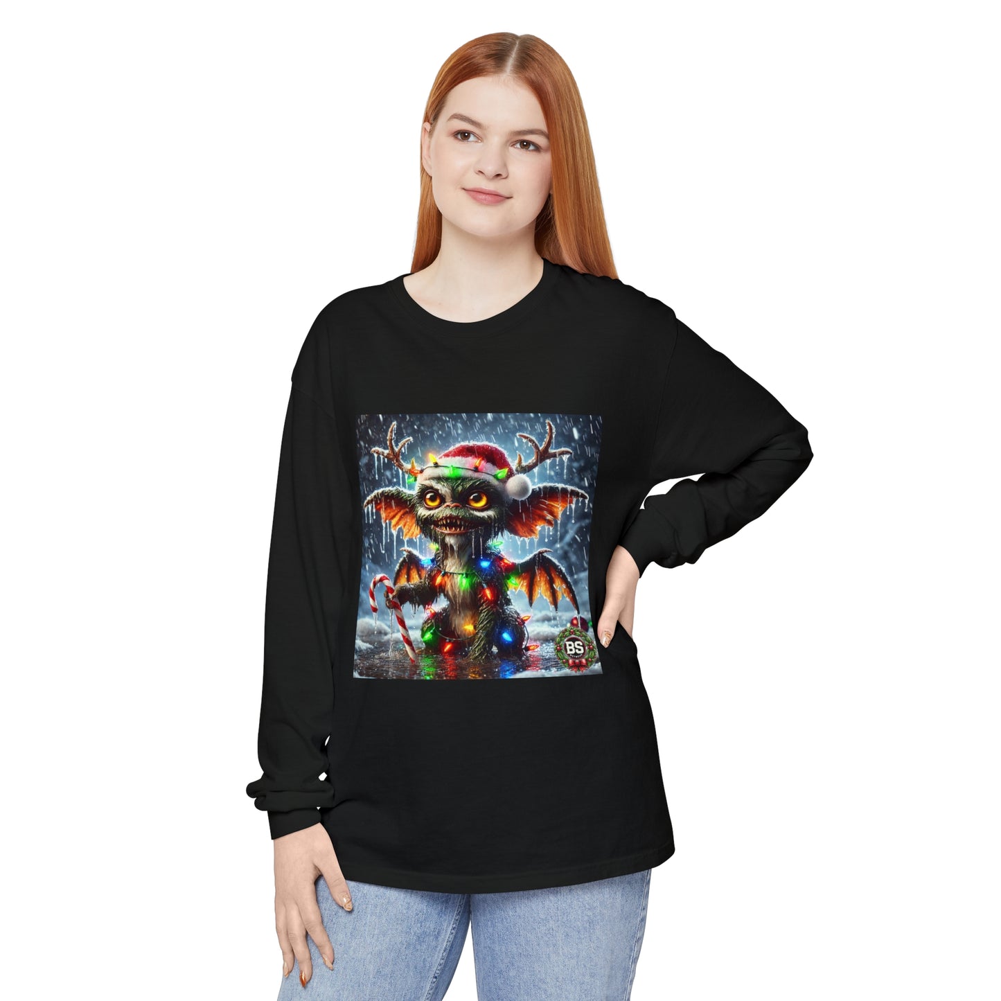 BS WETWEAR WET GREMLIN REINDEER  LONG SLEEVE TEE SHIRT