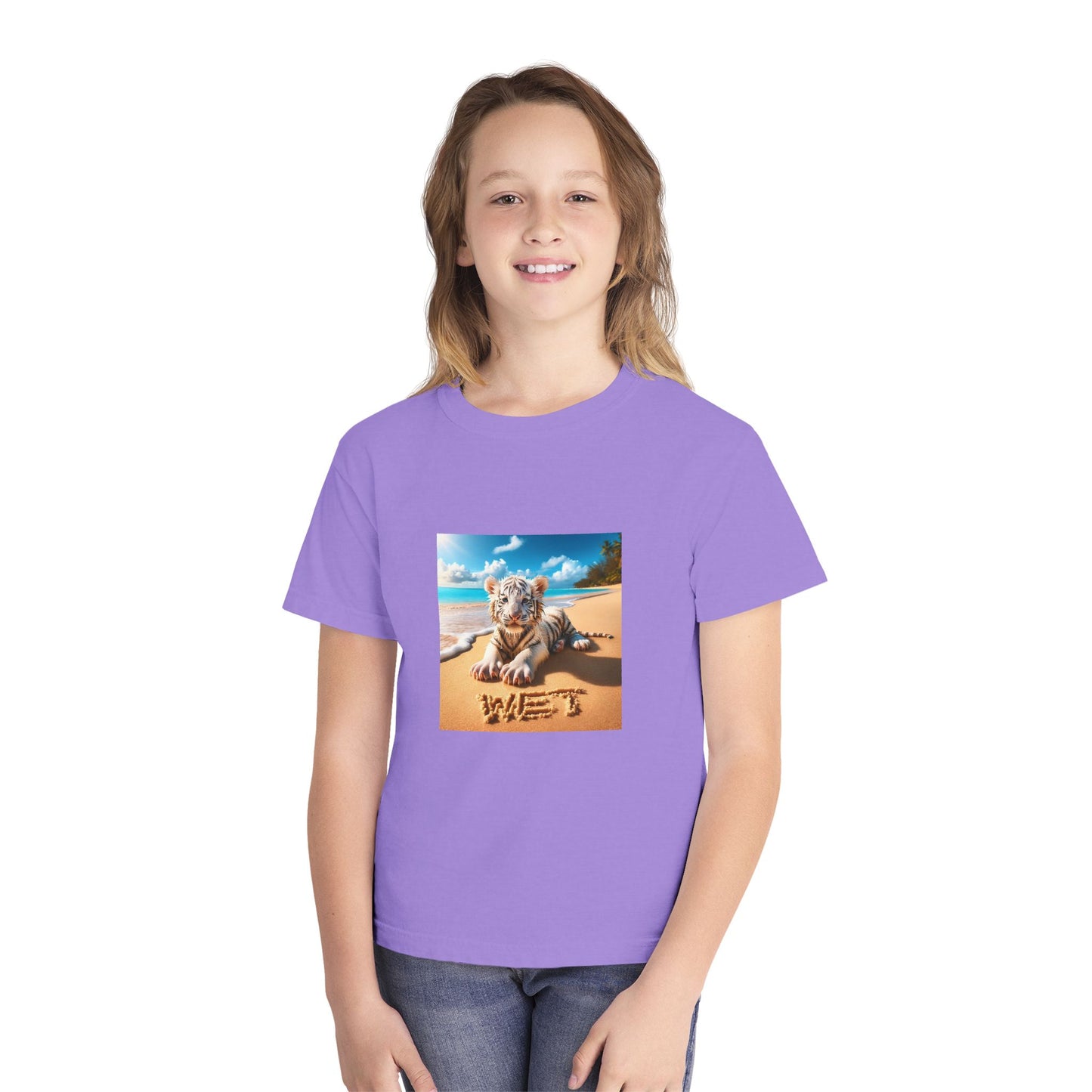 BS WETWEAR KIDS WET BABY WHITE TIGER T-SHIRT