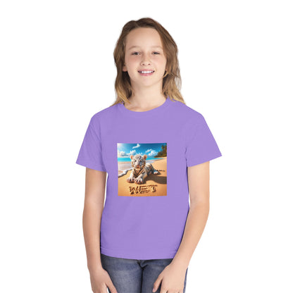 BS WETWEAR KIDS WET BABY WHITE TIGER T-SHIRT