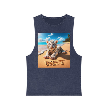 BS WETWEAR WET BABY WHITE TIGER TANK
