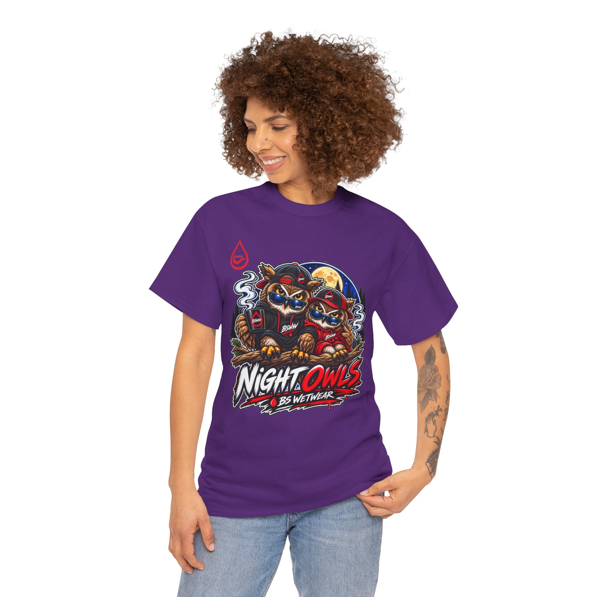 BS WETWEAR AFTER HOURS OWL CREW T-SHIRT