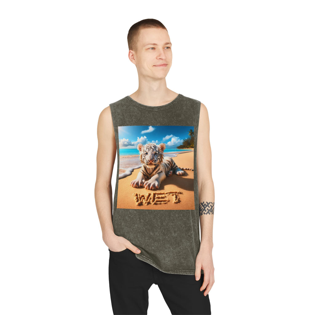 BS WETWEAR WET BABY WHITE TIGER TANK