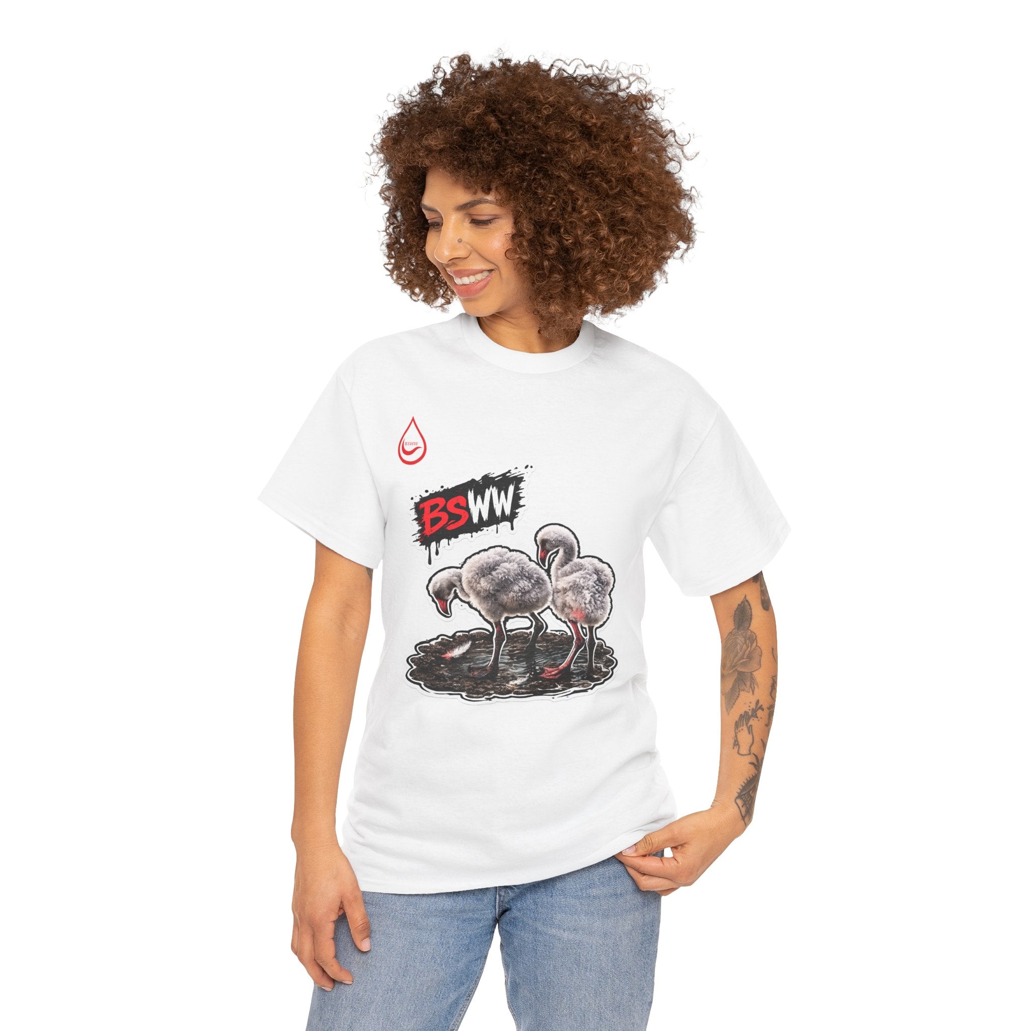 BS WETWEAR WET BEHIND THE FEATHERS   T-SHIRT