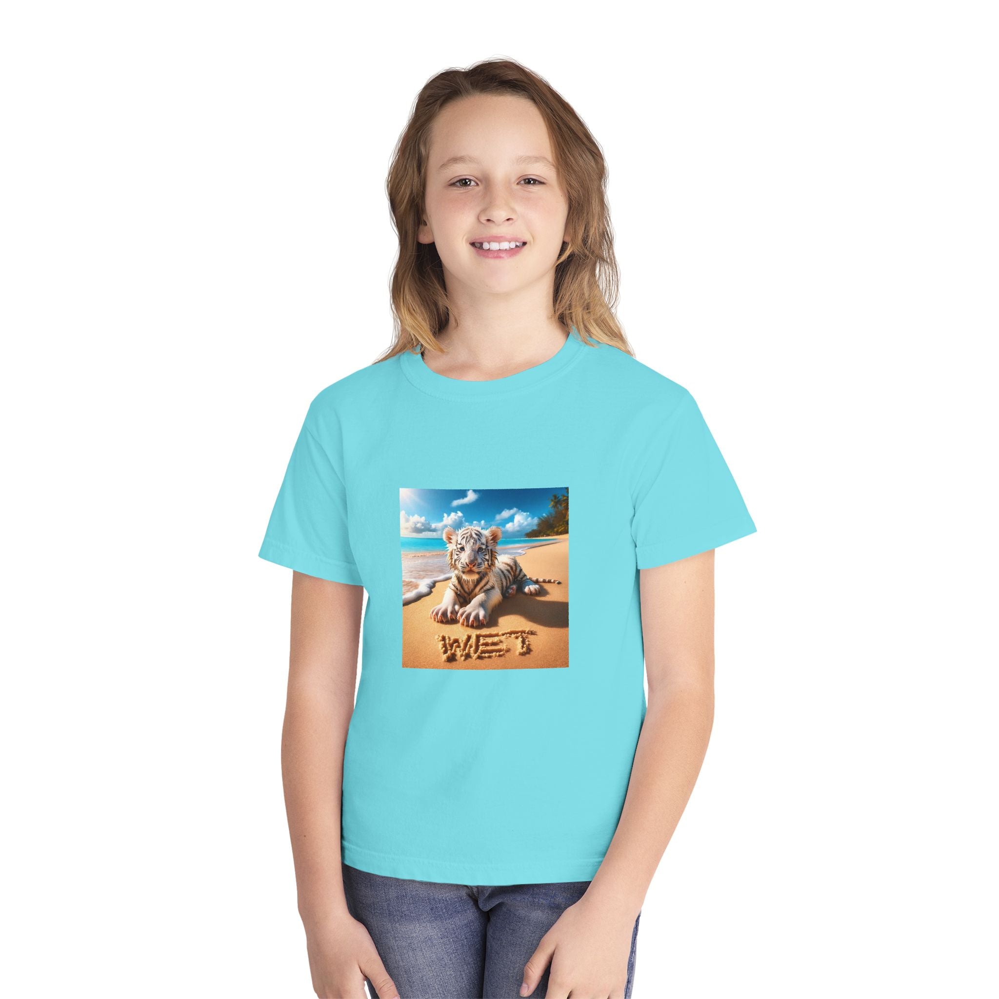 BS WETWEAR KIDS WET BABY WHITE TIGER T-SHIRT