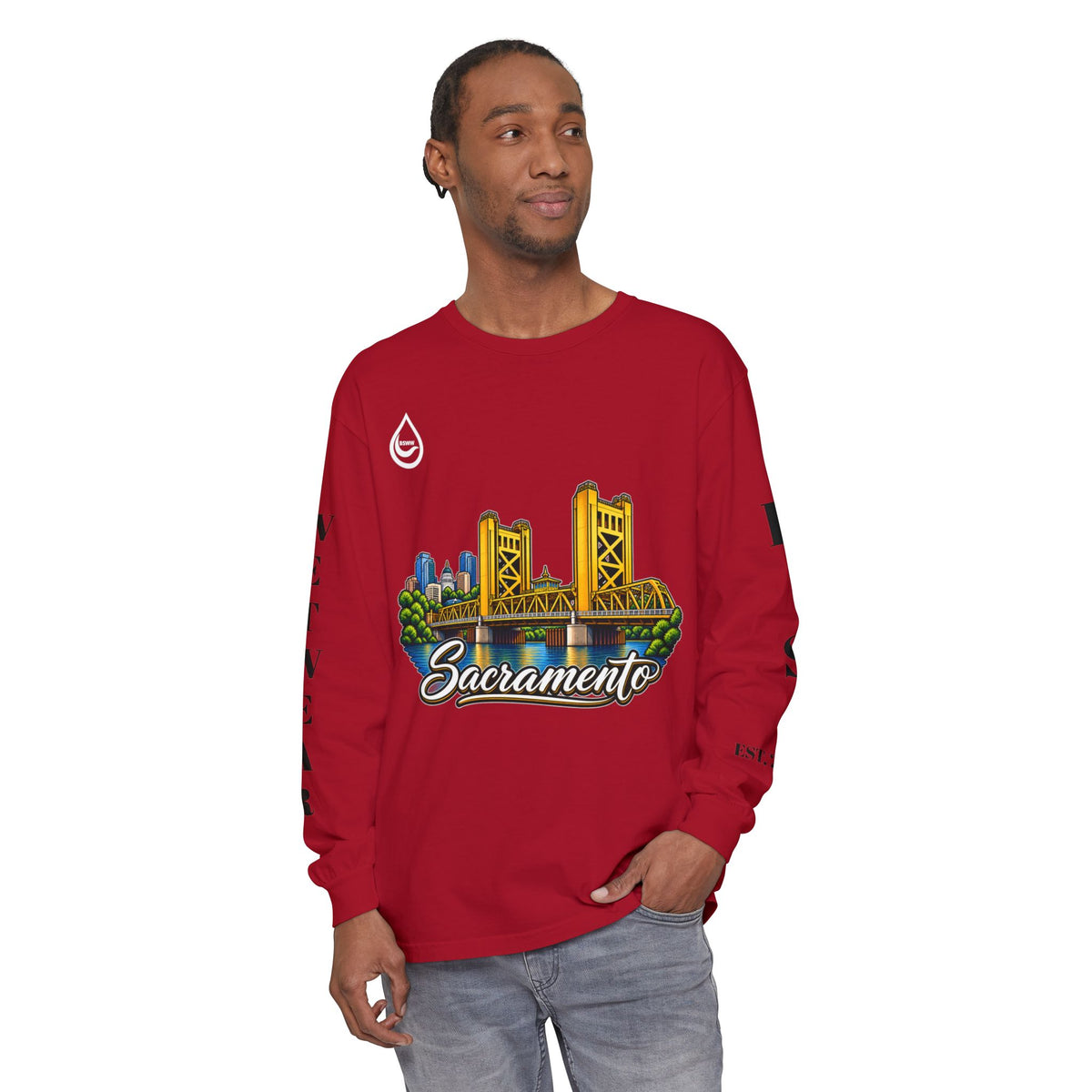 BS WETWEAR SACRAMENTO 916 CITY VIBES LONG SLEEVE T-SHIRT