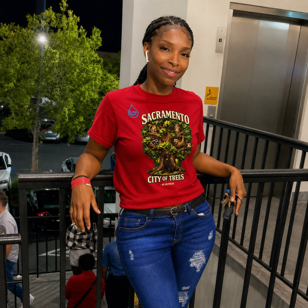 BS WETWEAR ROOTED IN SACRAMENTO T-SHIRT
